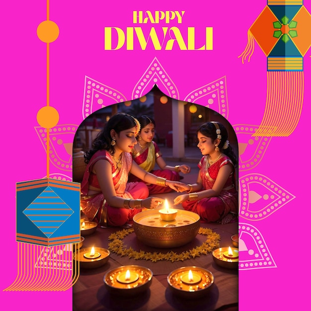 PSD diwali post design