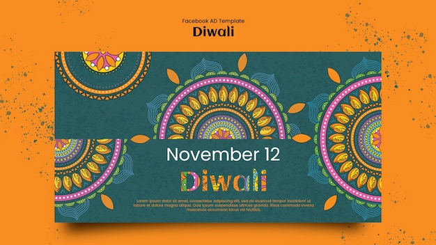 PSD diwali template design