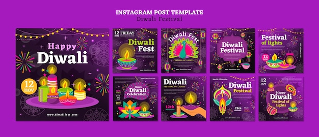 PSD diwali template design