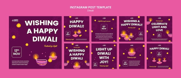 PSD diwali template design