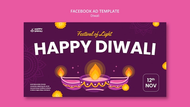 PSD diwali template design