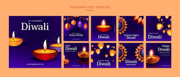 Diwali viering instagram berichten collectie