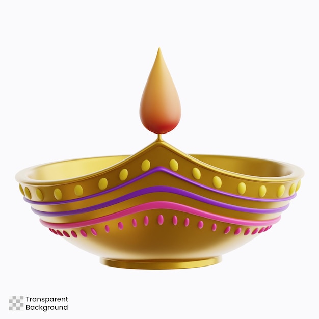 Diya Lamp 3d Illustration