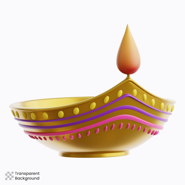Diya Lamp 3d Illustration