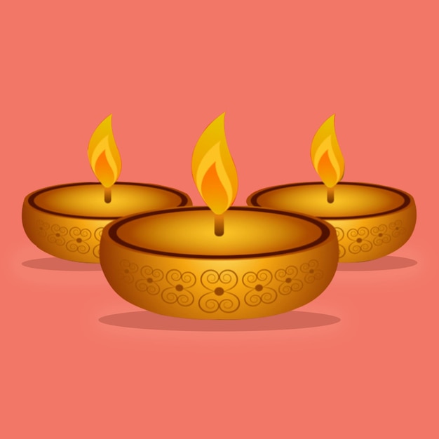 Diya stralende decoraties voor Diwali-vieringen gelukkig Diwali-festival