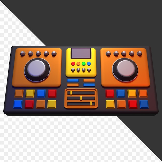 PSD illustrazioni 3d di dj