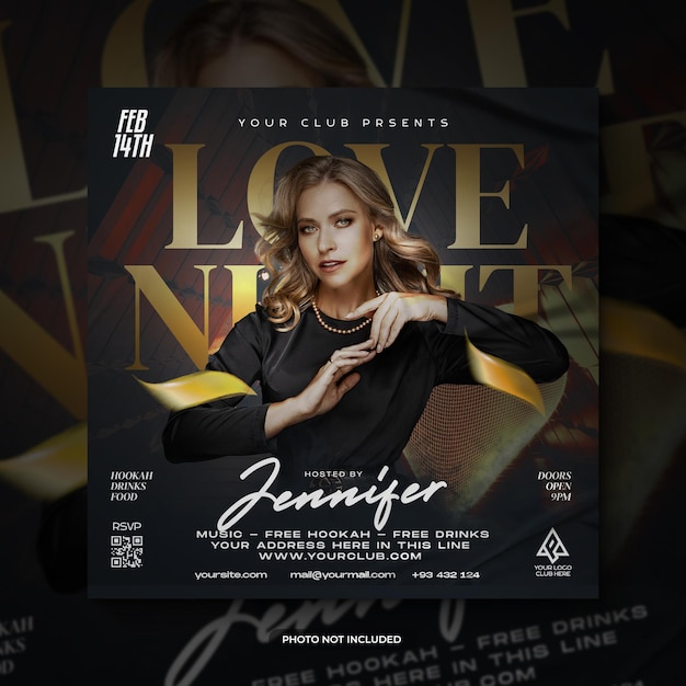 Пост в инстаграме DJ Club Party Flyer
