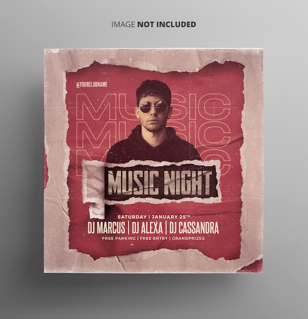 PSD dj flyer music template