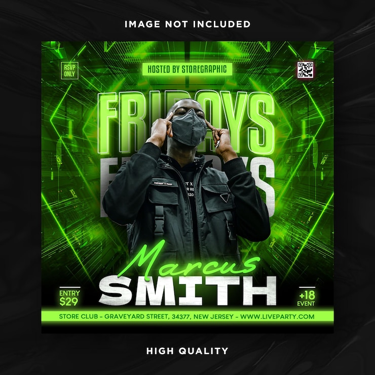 PSD dj flyer template