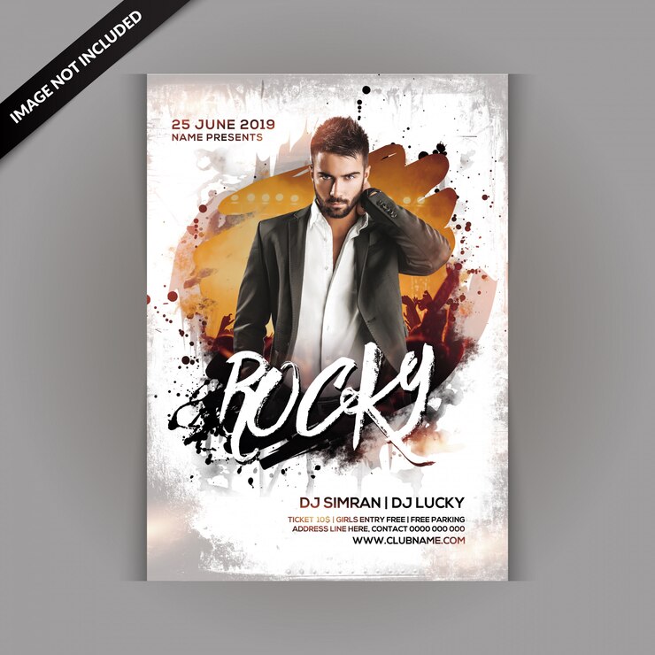 PSD dj flyer z imprezy