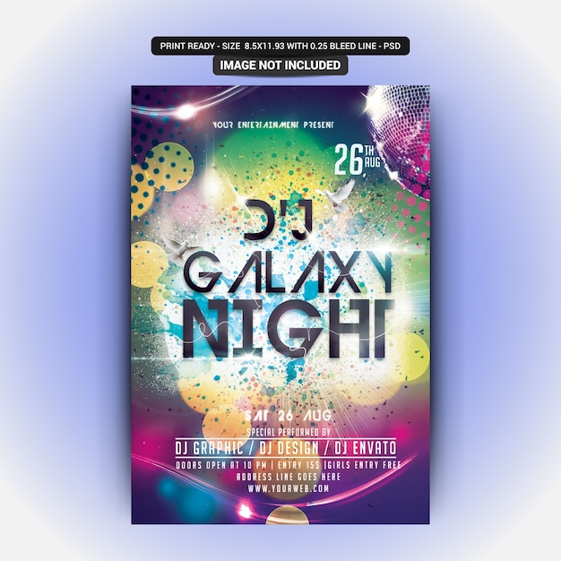 PSD dj galaxy night party