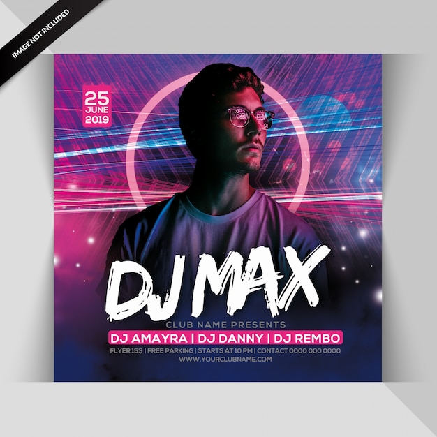 Dj max party flyer