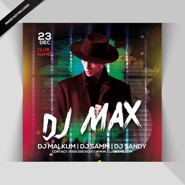 Dj max party flyer