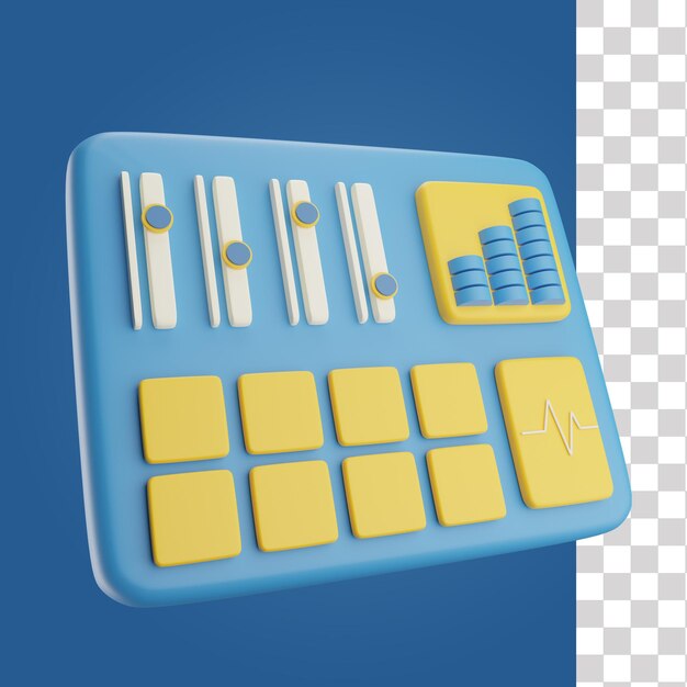 Dj mixer 3d icon