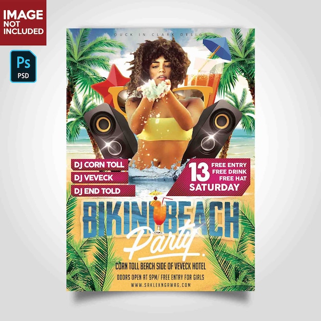 Dj music party flyer template