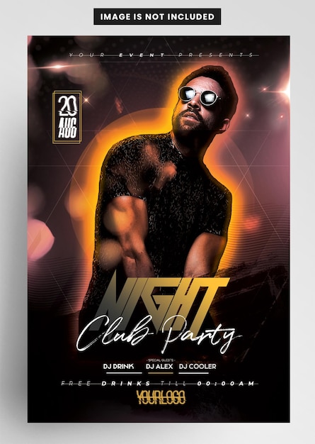 Dj night event flyer design