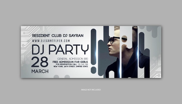 PSD dj party facebook cover