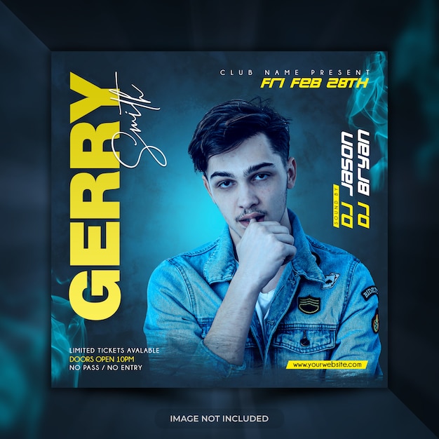 Dj party flyer template