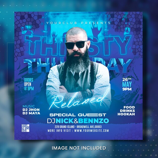 Dj party flyer template