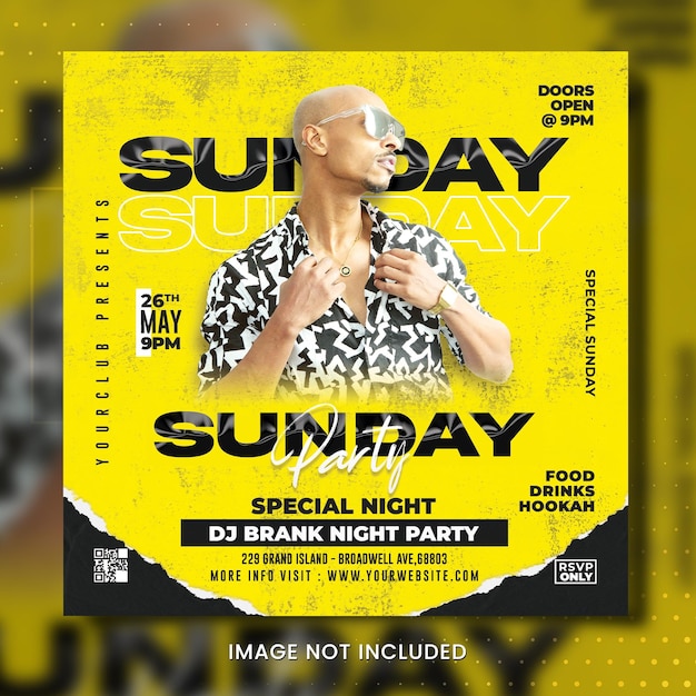 Dj party flyer template