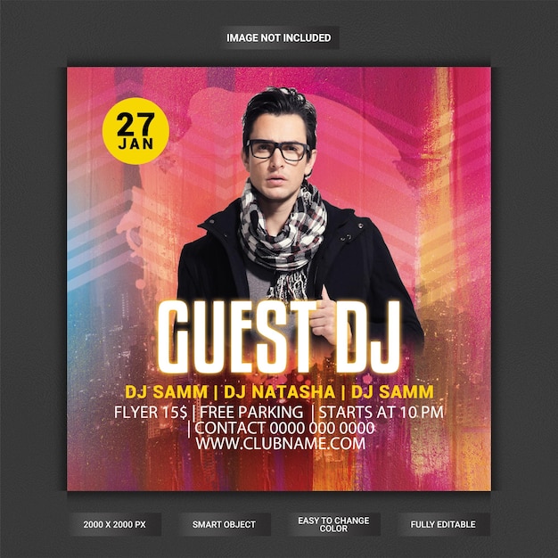 dj party flyer template