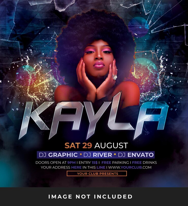 PSD dj party flyer template