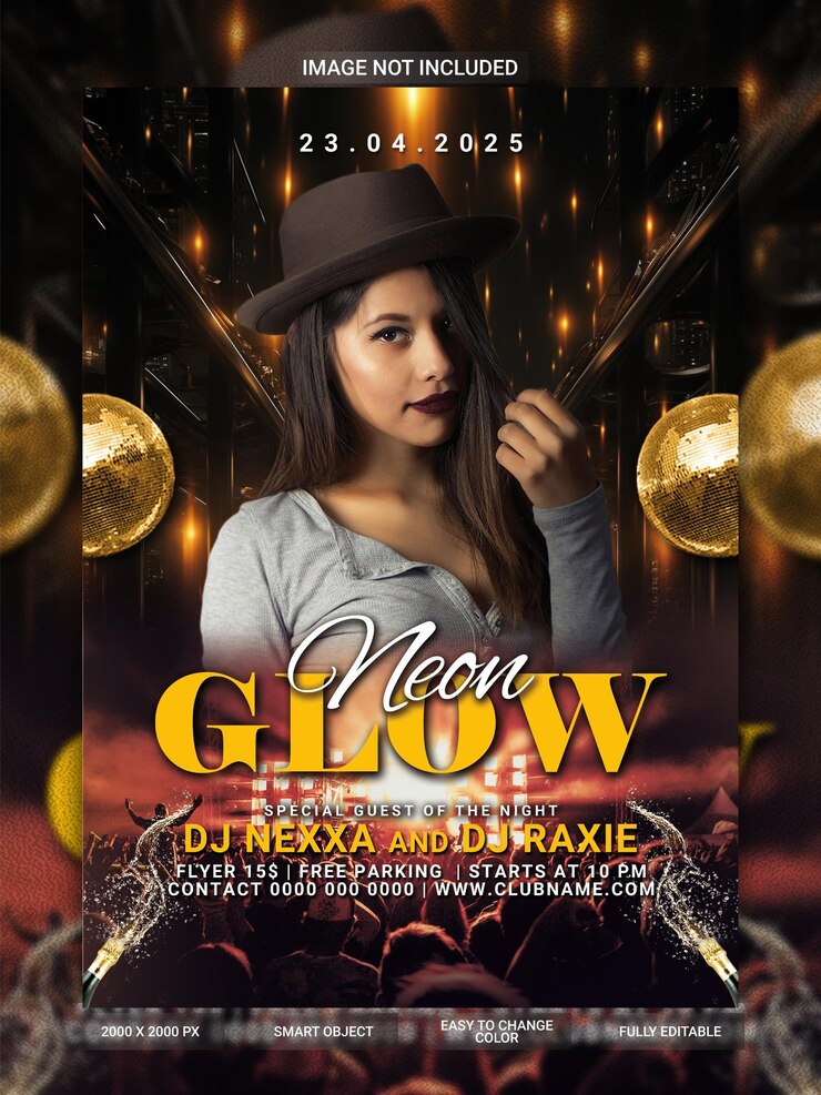 PSD dj party flyer