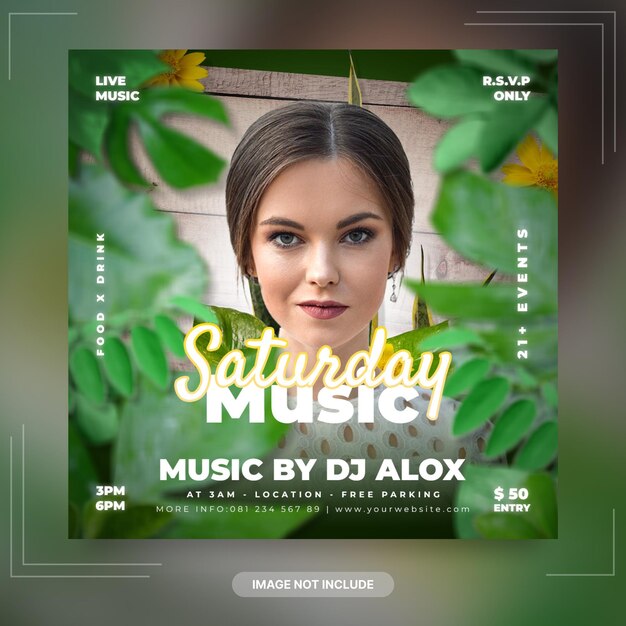 Dj party social media template