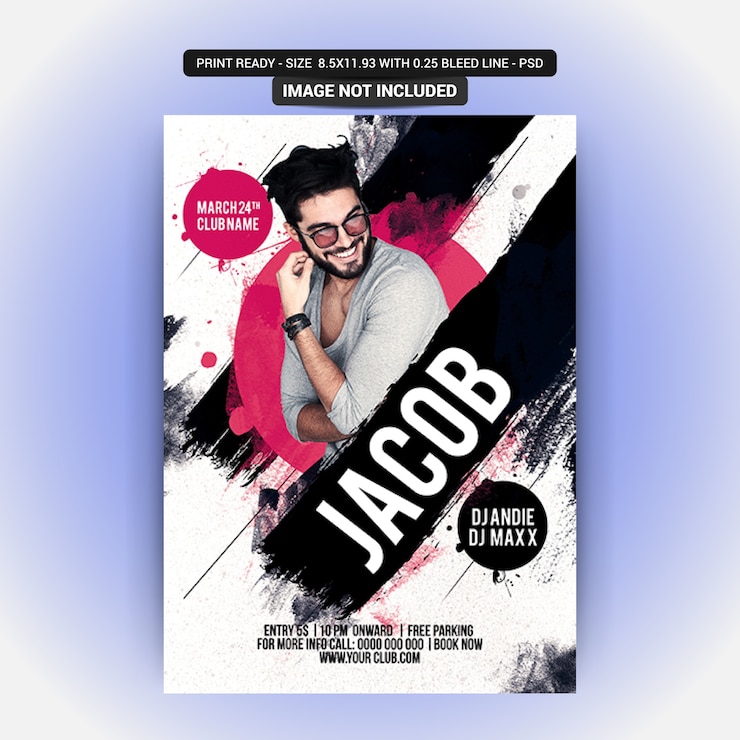 PSD dj poster sjabloon
