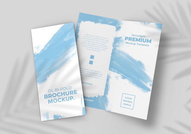 Modello di mockup brochure pieghevole dl