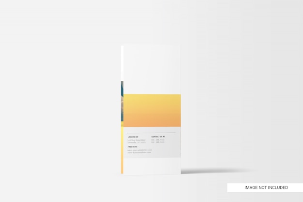 PSD dl bi-fold brochure mockup