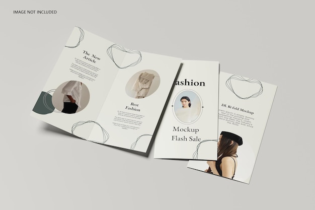 PSD mockup dl bi-fold