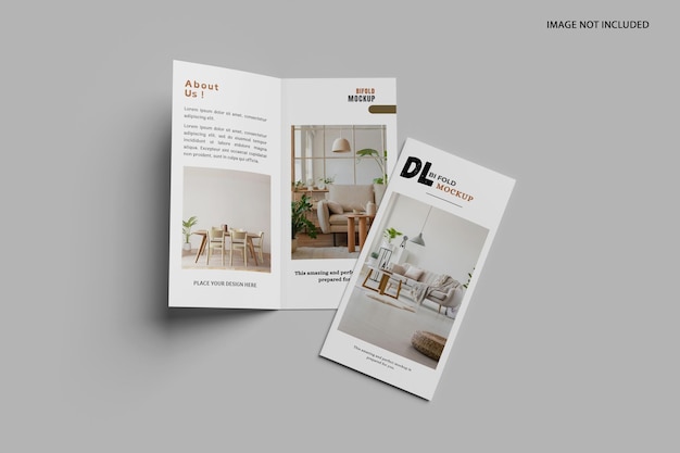 Мокет брошюры DL bifold PSD