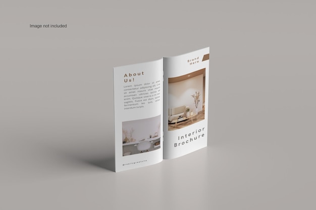 Mockup di brochure bifold dl