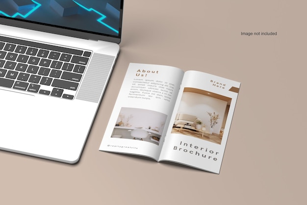 Mockup di brochure bifold dl