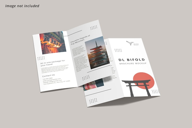 Mockup di brochure bifold dl