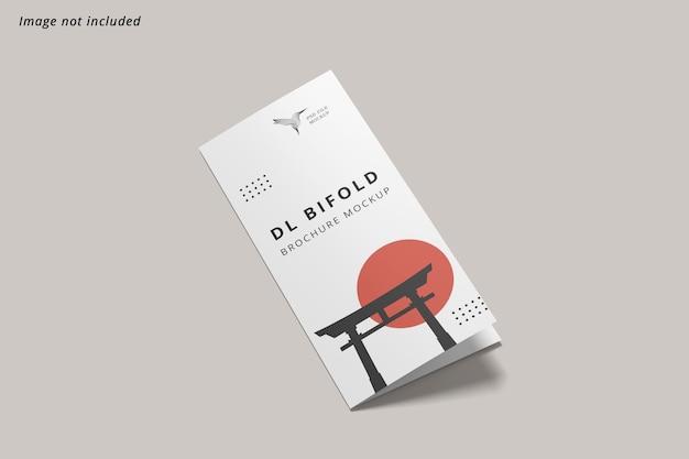 PSD dl bifold brochure mockup