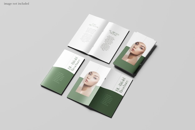 Mockup di brochure bifold dl