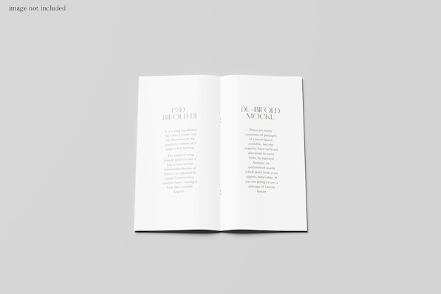 PSD dl bifold brochure mockup