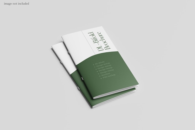 PSD mockup di brochure bifold dl