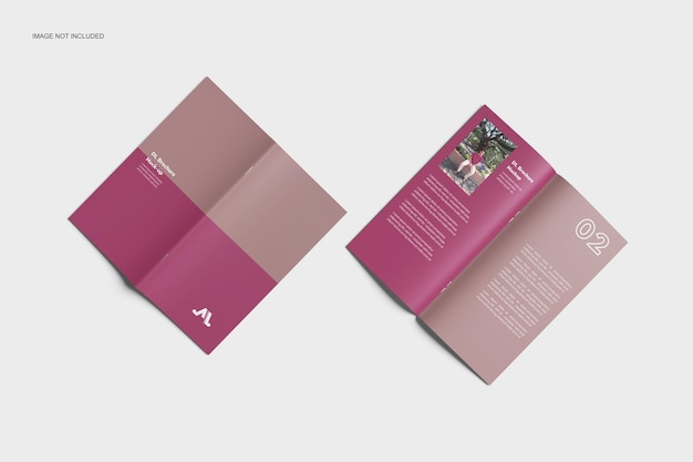 PSD dl bifold brochure mockup