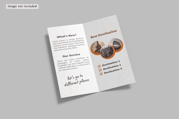 Mockup di brochure bifold dl