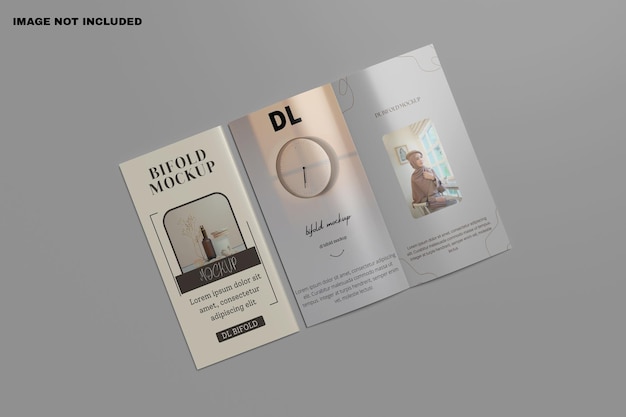 Mockup di brochure bifold dl