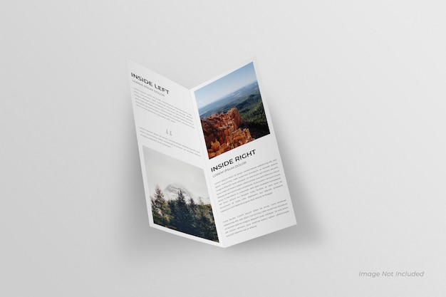 Mockup di brochure bifold dl