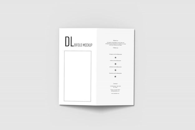 DL bifold mockups