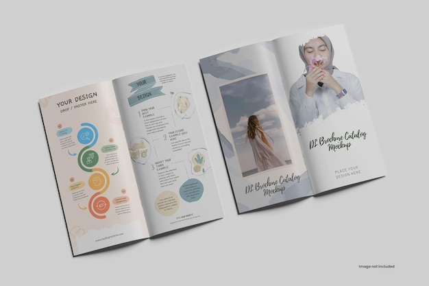 Mockup catalogo brochure dl