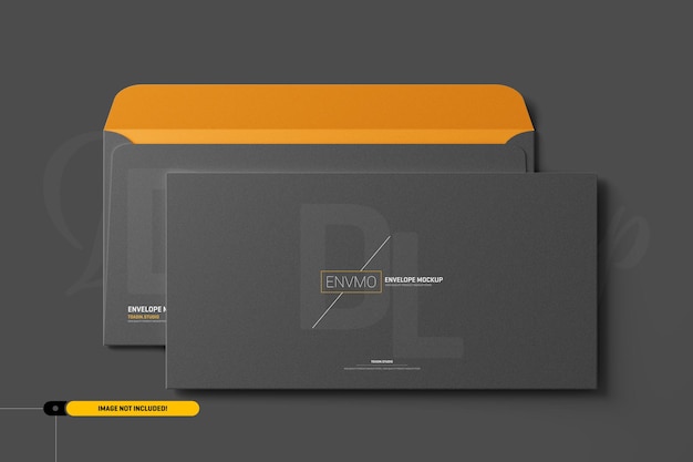 PSD dl envelope mockup