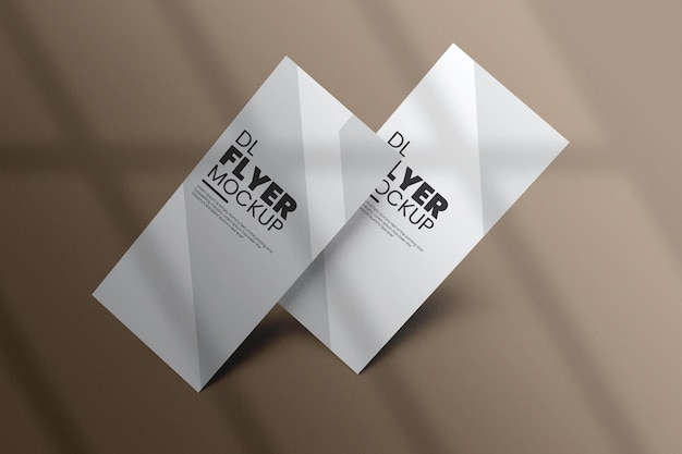 Dl-flyer mockup-ontwerp in 3d-rendering