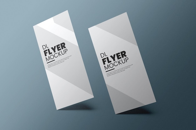 Dl-flyer mockup-ontwerp in 3d-rendering