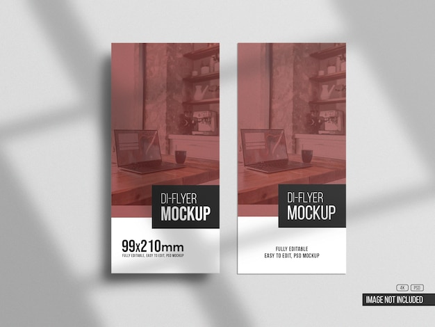 PSD dl flyer mockup template